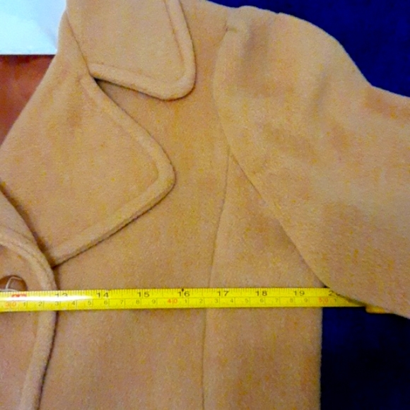 Women's Wool New England Machintosh Beige Peacoat (L) - Picture 15 of 16